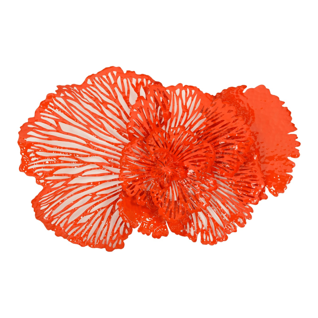 Flower Wall Art Medium Coral