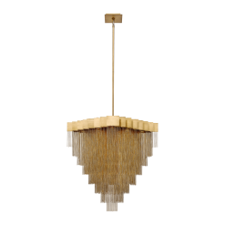 Le Fou 31 inch chandelier in antique brush gold