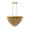 Le Fou 47 inch chandelier in antique brush gold