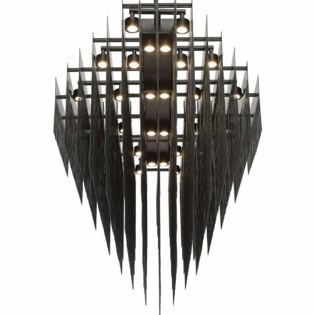 Le Fou 73 inch Chandelier in Black Details View