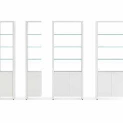 Linea Shelves in Smooth Satin White scaled