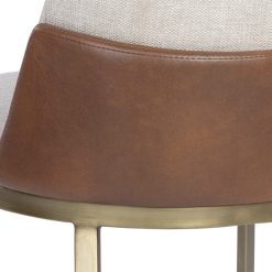 Marie Dining Chair Bravo Cognac Leatherette Details