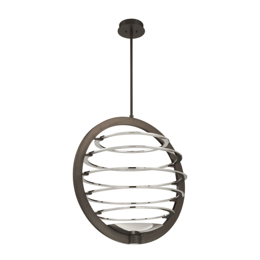 Ombra Large LED Chandelier in Nickel and Metal