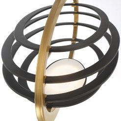 Ombra Oval LED Chandelier in Gold Details
