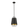 Tura 1 light Pendant in Black and Gold