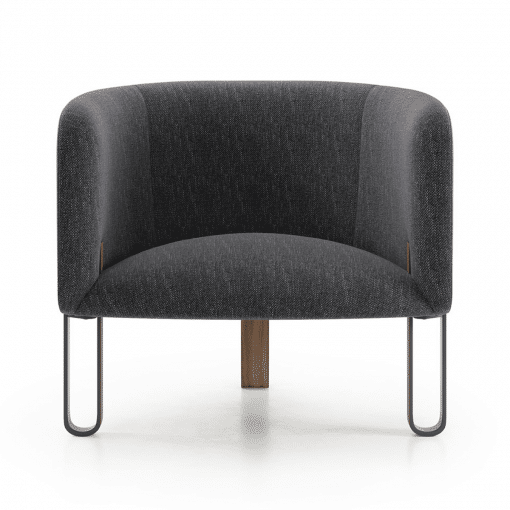 Cannon Lounge Chair in Dark Shadow Fabric Front