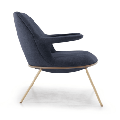 Gansevoort Lounge Chair in Medieval Blue Side