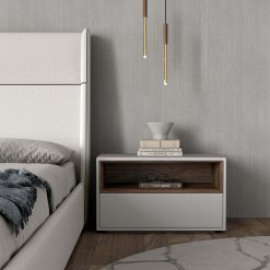Madison Nightstand in Matte Chateau Grey Liveshot