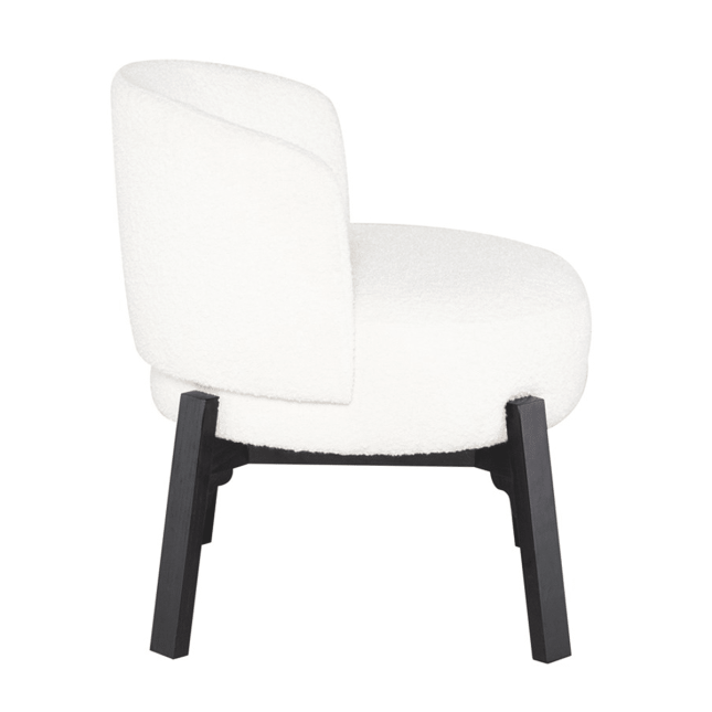 Adelaide Dining Chair in Buttermilk Boucle Side