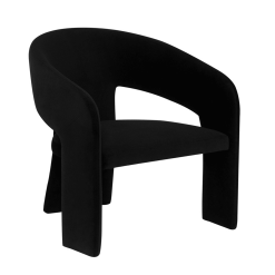 Anise Accent Chair in Black Velour