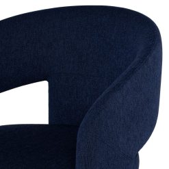 Anise Accent Chair in True Blue Boucle Details