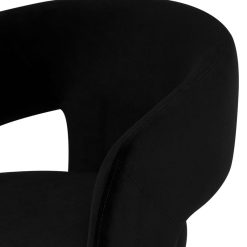 Anise Dining Chair Black Velour Details