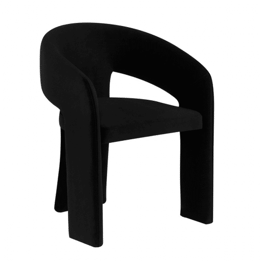 Anise Dining Chair in Black Velour