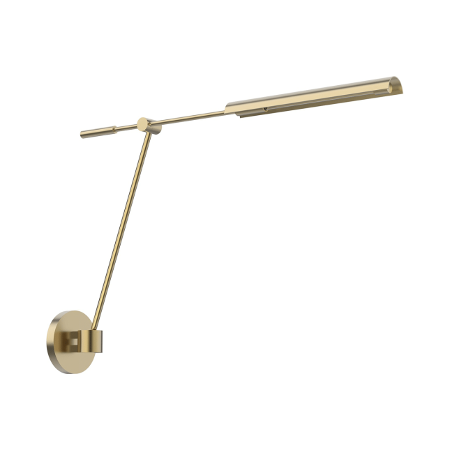 Astrid Swing Arm Wall Sconce in Vintage Brass