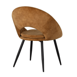 Capaldi Dining Chair in Nono Tapenade Gold Back