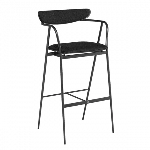 Escapade Bar Stool in Activated Charcoal