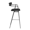 Escapade Bar Stool in Activated Charcoal Side