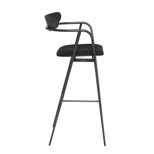 Escapade Bar Stool in Activated Charcoal Side