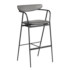 Escapade Bar Stool in Dove Leather