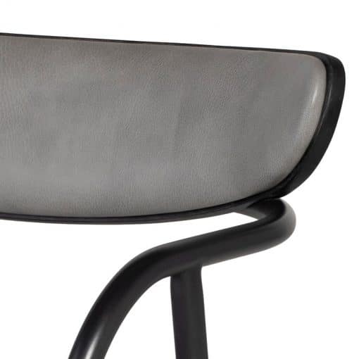 Escapade Bar Stool in Dove Leather Details