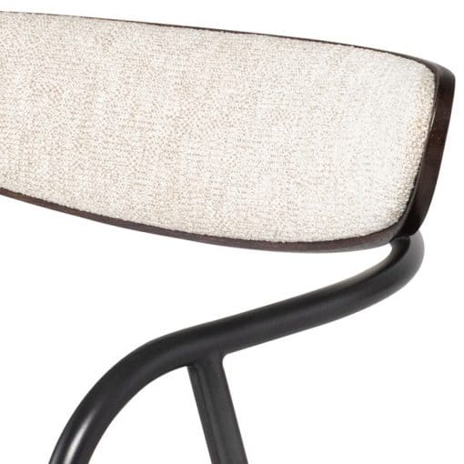 Escapade Bar Stool with Shell Boucle Details