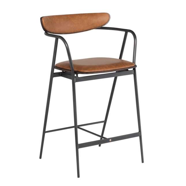 Escapade Counter Stool with Desert Leather