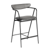 Escapade Counter Stool with Dove Leather
