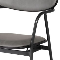 Escapade Counter Stool with Dove Leather Details
