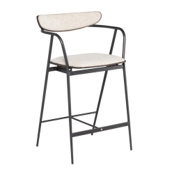 Escapade Counter Stool with Shell Boucle