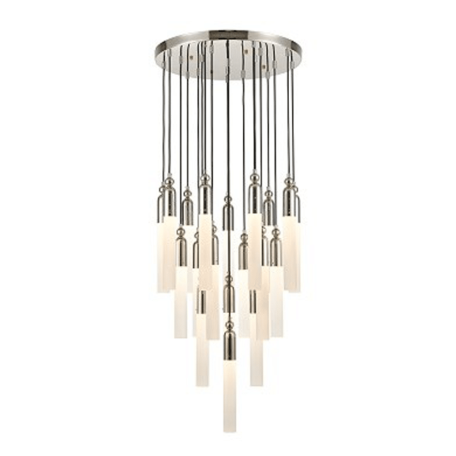 Fusion Chandelier in Polished Nickel