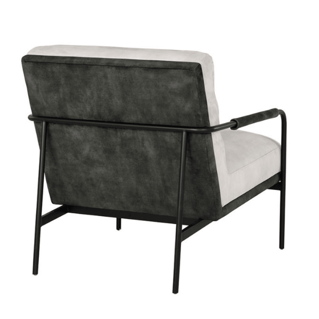 Tristen Lounge Chair in Nono Cream and Nono Dark Green Back