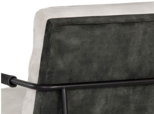 Tristen Lounge Chair in Nono Cream and Nono Dark Green Details