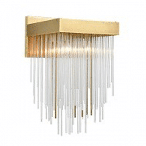 Waterfall Wall Sconce in Aged Brass
