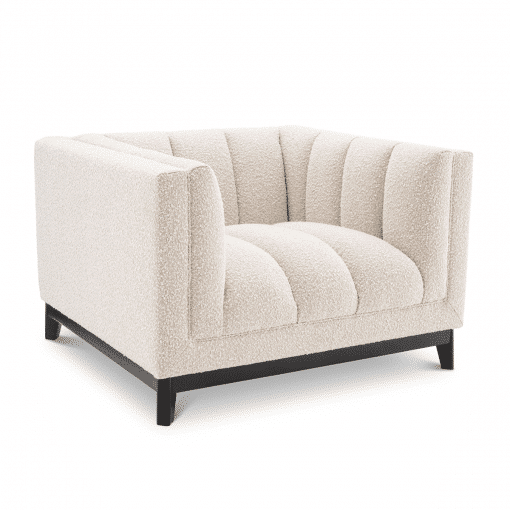 Adamede Lounge Chair in Boucle Cream