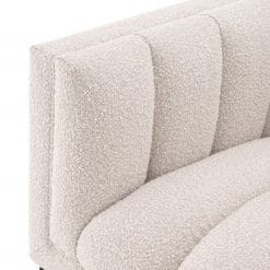 Adamede Lounge Chair in Boucle Cream Details