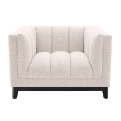 Adamede Lounge Chair in Boucle Cream Front