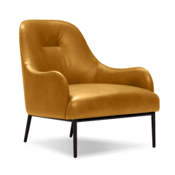Anister Lounge Chair in Tan Leather