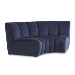 Cortona Corner Sofa Seat in Savona Midnight Blue Velvet