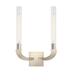 Flute Light Wall Sconce in Polished Nickel