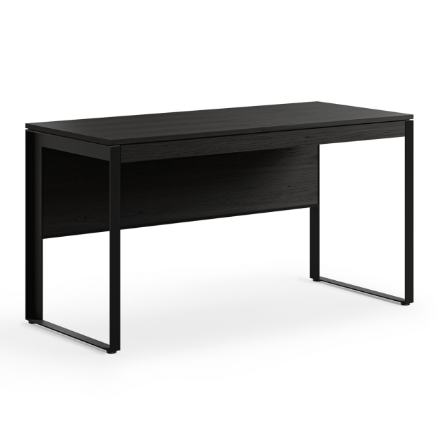 Linea Office Desk in Charcoal Stained Ash Finish