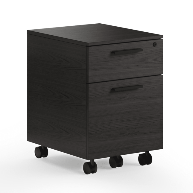 Linea Mobile File Cabinet in Charcoal