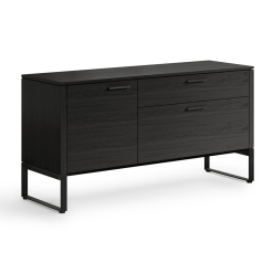Linea Multifunctional Cabinet in Charcoal Stained Ash Finish