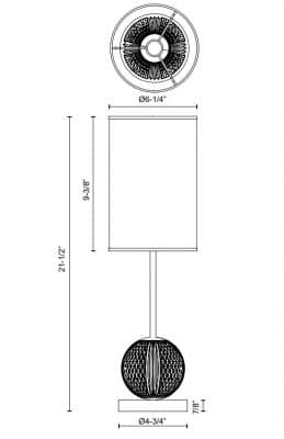 Marni Table Lamp Dimensions