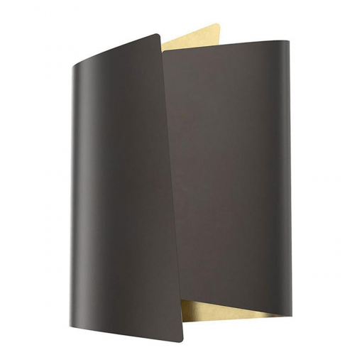 Parducci H Wall Sconce in Urban Bronze and Light Brass