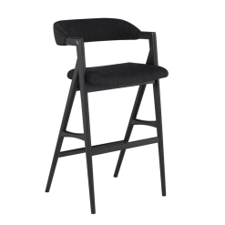 Riddle Bar Stool in Activated Charcoal