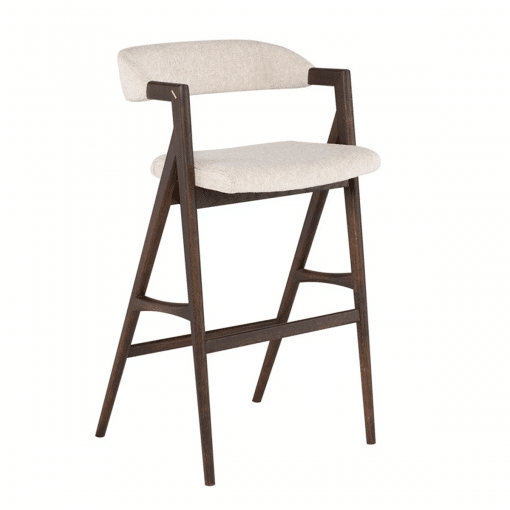 Riddle Bar Stool in Shell Boucle