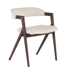 Riddle Dining Chair in Shell Boucle