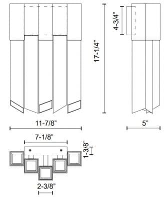 Rowland H Wall Sconce Dimensions