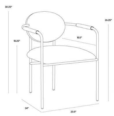 Rylan Dining Chair Dimensions