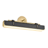 Valise W Wall Sconce in Vintage Brass and Tuxedo Leather